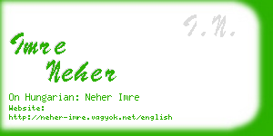 imre neher business card